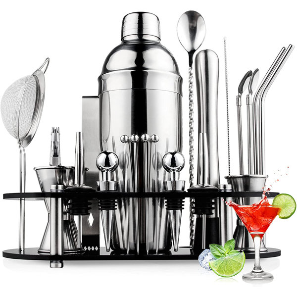 Prep & Savour 25 Piece Stainless Steel Bar Tool Set & Reviews Wayfair